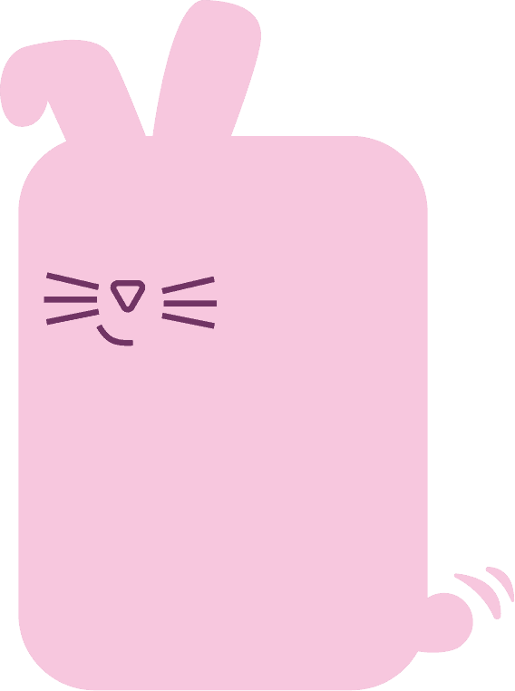 Tall pink rabbit